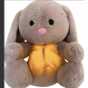 Nouveau lapin respirant câlin en peluche battement de coeur PP coton brodé couette <span class=keywords><strong>pour</strong></span> bébé musique éducation précoce sommeil apaisant - Product Image 2