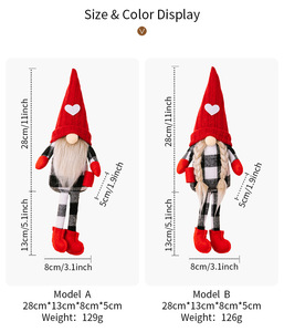 Gnomo di Natale Svedese Tomte in Peluche Fatto a Mano, Decorazione per Bar, Casa, <span class=keywords><strong>Cucina</strong></span>, Postazione Caffè, Tavolo, Scaffale, Regalo in Stile Scandinavo Rustico - Product Image 5