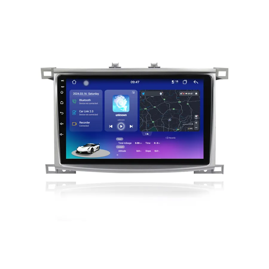 78708コアAndroid13カーラジオ360カメラ2000 * 12002kQledスクリーン .2DINカーステレオforToyota Land Cruiser 100 2002-2007