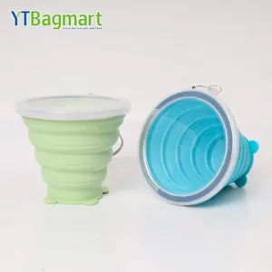 Foldable Cups 180ml 270ml Food Grade Water Cup Travel Silicone Retractable Portable Outdoor Coffee