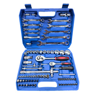 Kit de herramientas de reparación de automóviles, llave con logotipo personalizado de fábrica, juego de herramientas con zócalo CRV mate de 82/61/108 piezas - Product Image 1