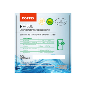 Cartouche filtrante de remplacement pour réfrigérateur RF 504, filtration avancée, purificateur d'eau potable pour réfrigérateur - Product Image 3