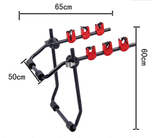 Porte-vélos pour <span class=keywords><strong>coffre</strong></span> de <span class=keywords><strong>voiture</strong></span>, supports pour 3 vélos noirs-Sangles antibalancement durables et antirouille pour la plupart des véhicules - Product Image 3