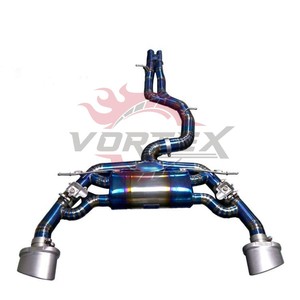 Vortex Racing Titanium Valvetronic Exhaust for Audi RS3 8V 2.5T Performance Catback Muffler System Pie-cut Burned Blue <b>Kit</b> - Product Image 1