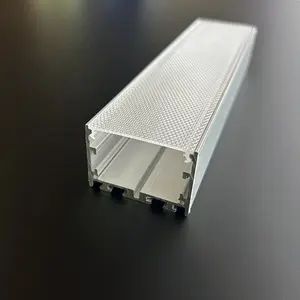 Prismático LED Habitação Corpo Extrusão Perfis De Alumínio para Luz Linear PC Capa Lâmpada Do Teto Capas com LED
