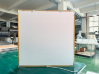 Décoration murale artistique LED avec télécommande à gradation par bouton, effet lever de soleil et coucher de soleil, luminosité réglable, cadre lumineux en acrylique rétroéclairé