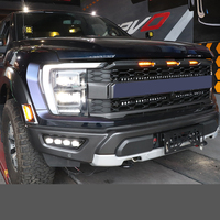 Gobison Feu antibrouillard noir brillant DRL LED Daytime Running Light avec clignotant pour Ford F150 Raptor 2022 2023 Phare antibrouillard