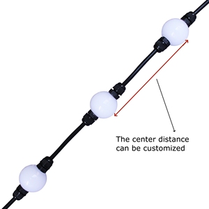 Giáng sinh trang trí ánh sáng sân khấu 50 mét RGB DJ <span class=keywords><strong>pixel</strong></span> LED rắn bóng nghệ thuật 3D Acrylic Bóng hộp đêm chuỗi Lights - Product Image 6