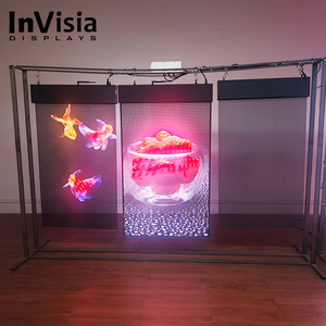Écran LED holographique transparent double face InVisia avec affichage Full HD écoénergétique, contraste ultra-élevé 9000:1, gamme de niveaux de gris 16 bits - Product Image 1
