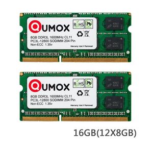 QUMOX 8 GB 204 Pin DDR3L-1600 SO-DIMM (1600Mhz, PC3L-12800S, CL11, 1.35V, Low Voltage) Laptop - Product Image 5