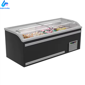 Congélateur coffre commercial à vitre incurvée 500L-700L, vitrine à glaces à porte coulissante pour <span class=keywords><strong>supermarché</strong></span> - Product Image 5