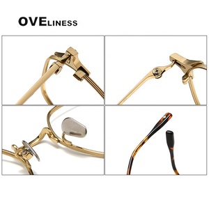 Montura de gafas de titanio puro para hombre, gafas ópticas 2024 para hombre, gafas cuadradas para mujer, montura óptica para miopía, gafas - Product Image 4