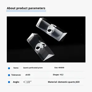 Hao Xuan Quartz Quadrado Prisma Perfurado Alta Precisão Resistente A Alta Temperatura ODM Instrumentos Científicos Personalizados 1 Ano - Product Image 2