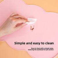 Tapis d'alimentation pour animaux de compagnie en silicone, tapis antidérapant imperméable anti-déversement, facile à nettoyer, tapis de table pour chiens et chats