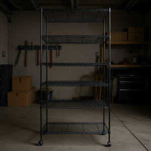 Estante de garaje DB de 5 niveles, 165x90x35cm, hierro con revestimiento plástico y ruedas para almacenamiento - Product Image 2