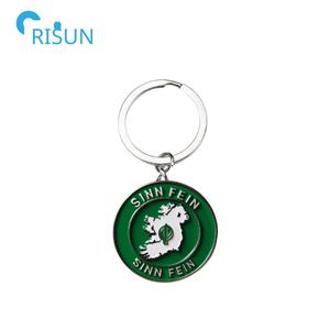 Fabrication de porte-clés irlandais personnalisé en métal Llavero émail vert Irlande irlandais <span class=keywords><strong>Sinn</strong></span> Fein porte-clés <span class=keywords><strong>Sinn</strong></span> Fein avec carte irlandaise porte-clés - Product Image 5