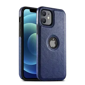 For iPhone 12 Case Leather Luxury Business Stitching Leather Grip Feel Soft Cover For iPhone 12/ iPhone 12 Pro Case