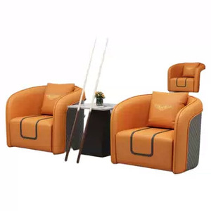 Canapé de salon pour club de billard, revêtement en cuir PU, rembourrage en mousse, usage commercial - Product Image 5