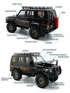 Voiture tout-terrain télécommandée électrique haut de gamme 1/10 RGT EX86190 4x4 avec différentiel à blocage d'essieu portique et radiocommande 6 canaux - Product Image 2