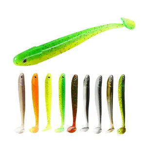 JOHNCOO Neue Angeln Locken Weichen Köder Shad Wurm 75mm 2,1g PVC Kunststoff Weiche Künstliche Weicher Köder 8pcs