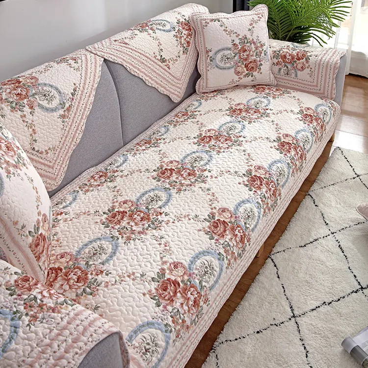منشفة الأريكة المستخدمة بشكل مشترك من فور سيزون، غطاء أريكة جيد مضاد للانزلاق من القطن المغسول، غطاء المقعد المقاوم للانكماش، منشفة مسند الظهر