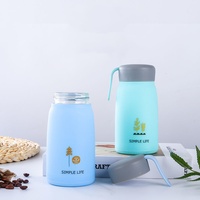 Vente en gros 300ml 400ml Portable Cartoon Petite Tasse Sport Double Paroi Verre Bouteille D'eau Cadeau