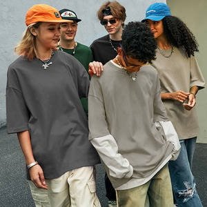 T-shirt tendance en coton peigné couleur terre, version optimisée, coupe ample à manches courtes, 265G, collection printemps/été 2026 - Product Image 2