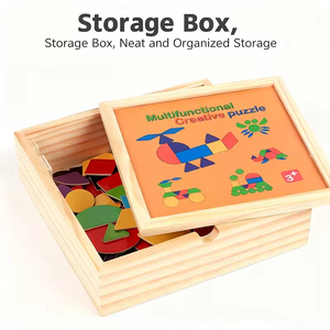 Puzzle Geometrico 3D Magnetico Educativo Montessori in Legno Fai-da-Te per Bambini dai 2 ai <span class=keywords><strong>7</strong></span> <span class=keywords><strong>Anni</strong></span> Gioco di Apprendimento - Product Image 5