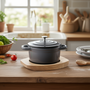 Mini casseruola rotonda Magma Grey con coperchio da 1,5 litri per cuocere e servire - Product Image 3