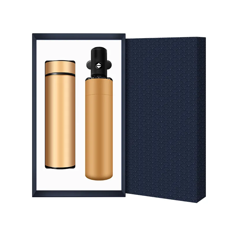 Top-ranking Giveaways Manufactory Morandi Color Series Corporate Gift Set Vacuum Tumbler And Umbrella