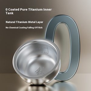 หม้อหุงข้าวไฟฟ้าอเนกประสงค์ OEM หม้อในทำจากไทเทเนียมแท้ ตัวเครื่องทำจากสแตนเลส พร้อมช่องแยกน้ำซุป/ข้าว ความจุ 3 ลิตร - Product Image 4