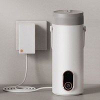 Bouilloire électrique rechargeable à piles, capacité 350 ml, en acier inoxydable, écologique, avec affichage numérique LED, pour l'extérieur