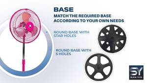 12 Inch Turbo Plastic <b>Grill</b> 5ABS Blade Standing Fan for Living Room Airflow - Product Image 5