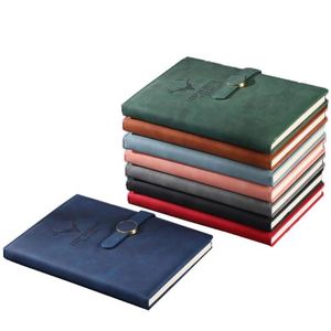 Carnet en cuir A5 personnalisé de haute qualité, 100 feuilles, couverture rigide avec fermeture magnétique, cadeau pas cher - Product Image 2
