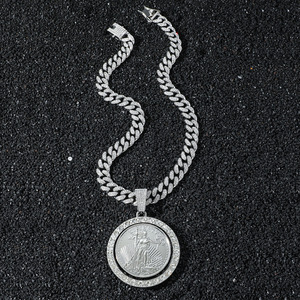 2026 New Hot Selling Unique Features Hiphop Style Gold Plated Geometric Statue Pendant Necklace Men's Necklace Wholesale Jewelry - Product Image 3