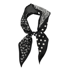 Écharpe imprimée à pois et cachemire double face style INS <span class=keywords><strong>japonais</strong></span> et coré<span class=keywords><strong>en</strong></span>, foulard tendance pour étudiant, attache-cheveux, ruban long pour sac - Product Image 5