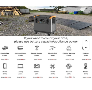 Estación de Energía Portátil, Batería UPS para Casa, Camping y Exteriores, 5376 Wh, 3000 W, Energía Solar, Arranque de Coche, Onda Sinusoidal Pura, MPPT T50&UC400, Alta Capacidad - Product Image 2