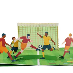 Productos Chinos de Calidad, Papel de Origami Colorido, Tarjetas de Felicitación con Diseño de Campo de Fútbol, Estadio, Tarjeta 3D, Manualidades de Papel - Product Image 1