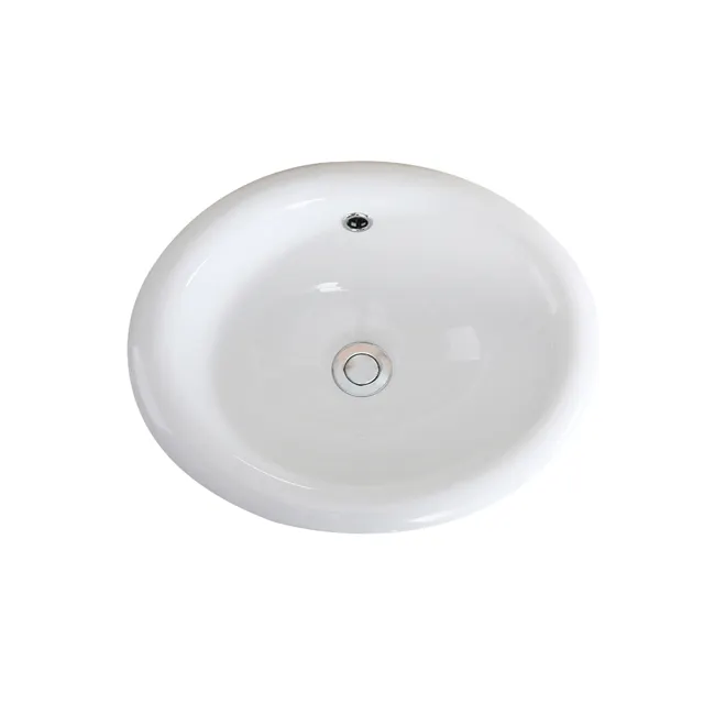1004 Vanity Sink High Quality Round Porcelain Bathroom Sink Wash Basin Ceramic Undercounter Oval Vanity Sink Porcelain