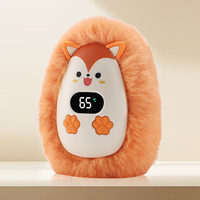 Chauffe-mains portables électriques à affichage numérique, design animal en peluche, rechargeables par USB, chauffage double face – Cadeau d'hiver 2027