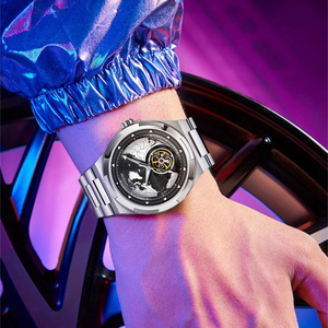OEM ODM Custom <b>Watch</b> Manufacturer MOQ 50 Men Luxury <b>Skeleton</b> <b>Automatic</b> <b>Watch</b> Custom Logo Stainless steel Waterproof 5ATM - Product Image 4