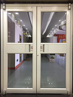 Porte d'entrée double moderne en alliage d'aluminium étanche style KFC pour usage intérieur/extérieur Appartements Écoles Boutiques Supermarchés