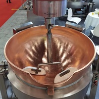 Marmite de mélange inclinable en cuivre pur T2 |   Cuiseur planétaire pour confiseries de 100 à 600 L avec vitesse variable de 0 à 29 tr/min - Chauffage électrique/gaz