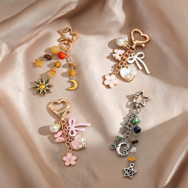 Wholesale Fashion Cute Keychain for Women Handbag & Phone Pendant Creative Ornament Accessory Charm Birthday Gift