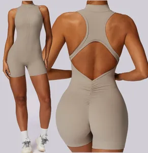 New Fashion Ladies Sportswear 1 Piece Gym Fitness Sets Custom Outfit Women 1 Piece Yoga Jumpsuit
