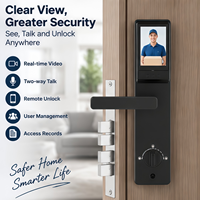 Serrure de porte numérique intelligente sans fil Wi-Fi avec caméra, biométrique, à empreinte digitale, pour la sécurité en gros