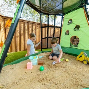 Structure de jeu d'extérieur portable pour enfants avec toboggan, balançoire, trampoline et aire de <span class=keywords><strong>jeux</strong></span> couverte en ABS/PP - Product Image 6