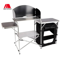 Nouvelle station de cuisson portable en aluminium avec sac de rangement pliable pour le camping, table de cuisson mobile pour l'extérieur