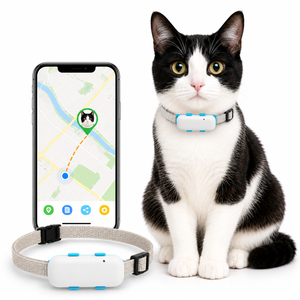 Dispositif de suivi d'animaux sans fil avec positionnement <span class=keywords><strong>GPS</strong></span> GSM GPRS 4G, alertes sonores et lumineuses, <span class=keywords><strong>compteur</strong></span> de pas et localisation en temps réel - Product Image 1