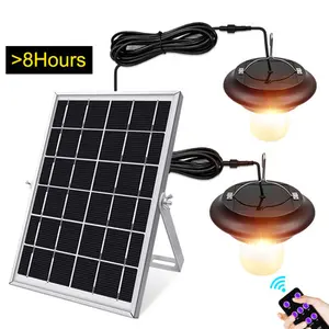 Indoor and Outdoor Remote Control Solar Pendant light for Patio Corridor Outdoor Shed Barn Camping Hiking